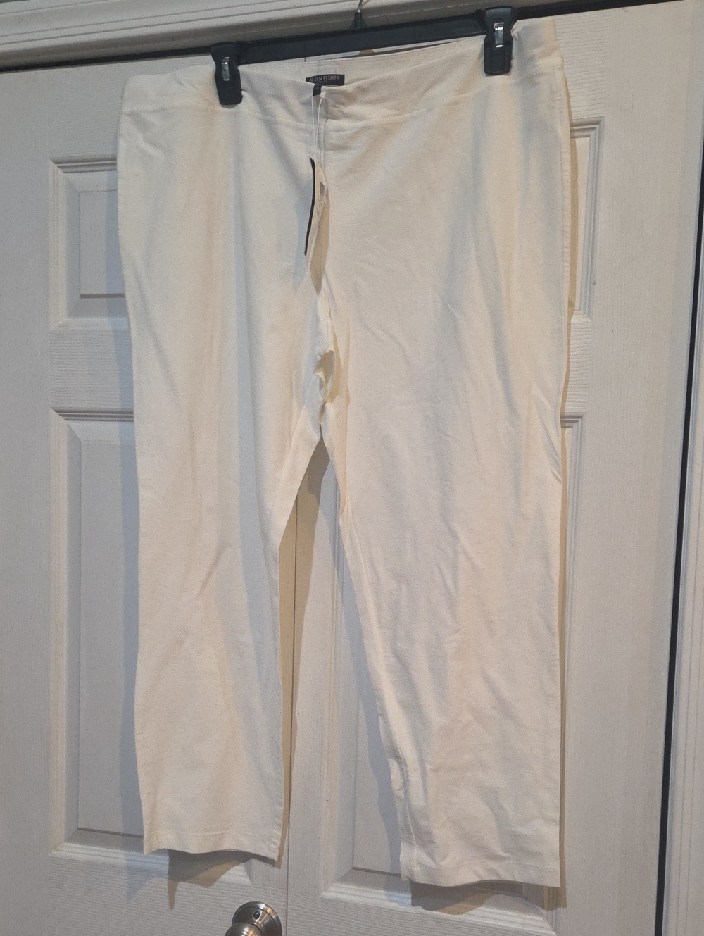 Eileen Fisher Cream Pull-On Knit Pants